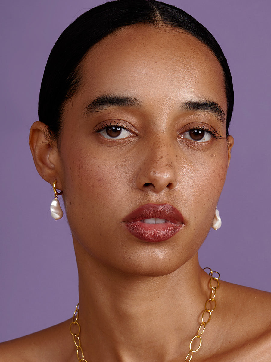 Baroque Single Pearl Drop Earring