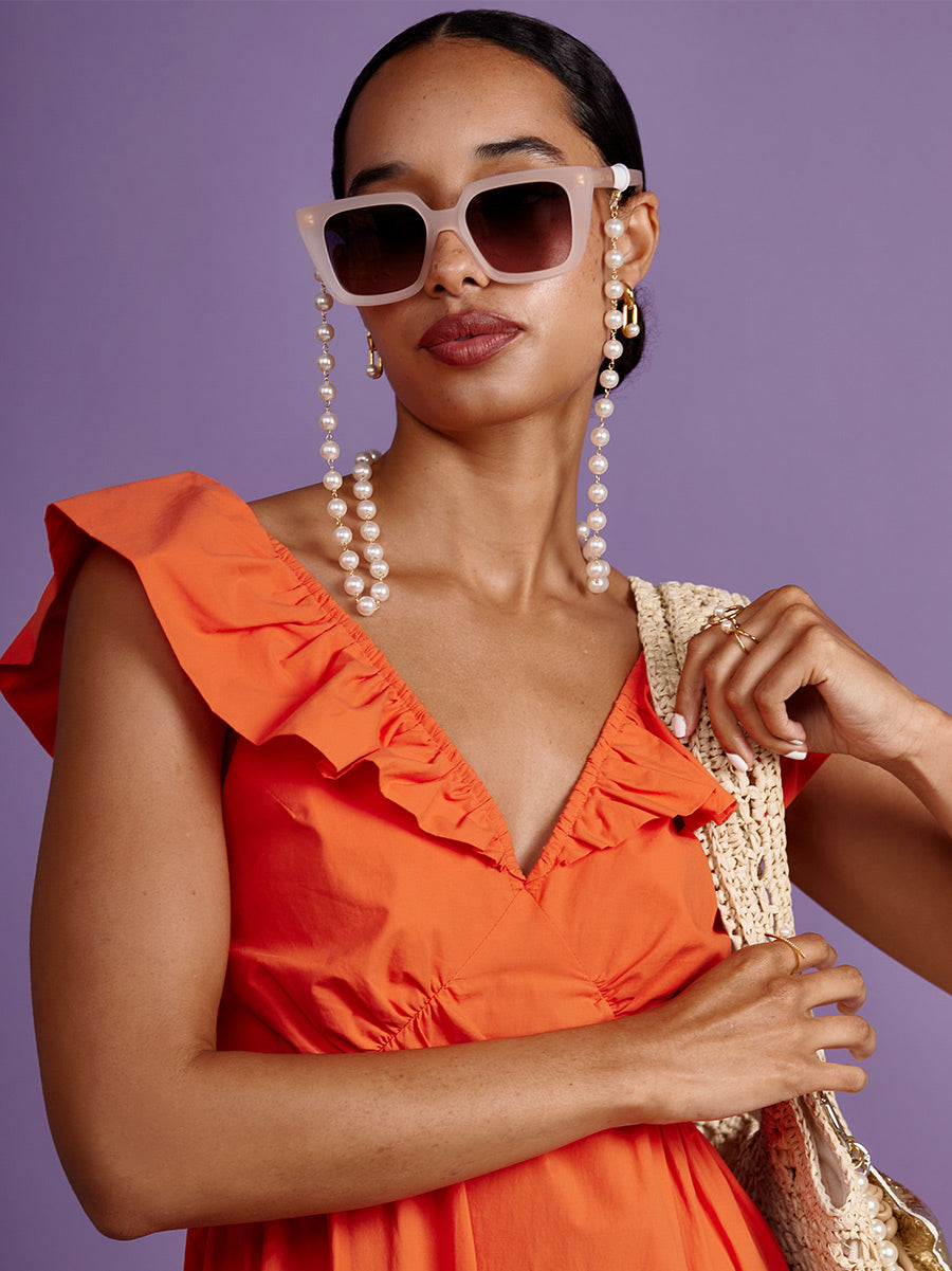 Large Pearl Beaded Glass Chain