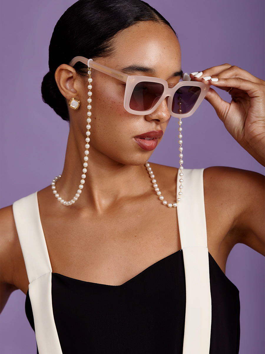 Small Pearl Beaded Glass Chain