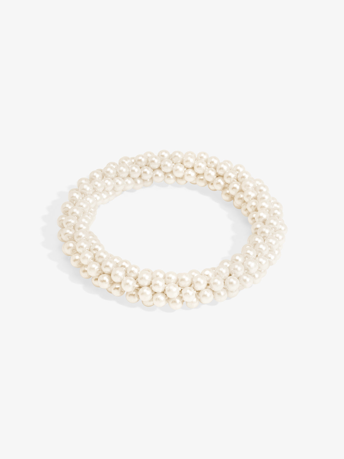 Braided Pearl Stretch Bracelet