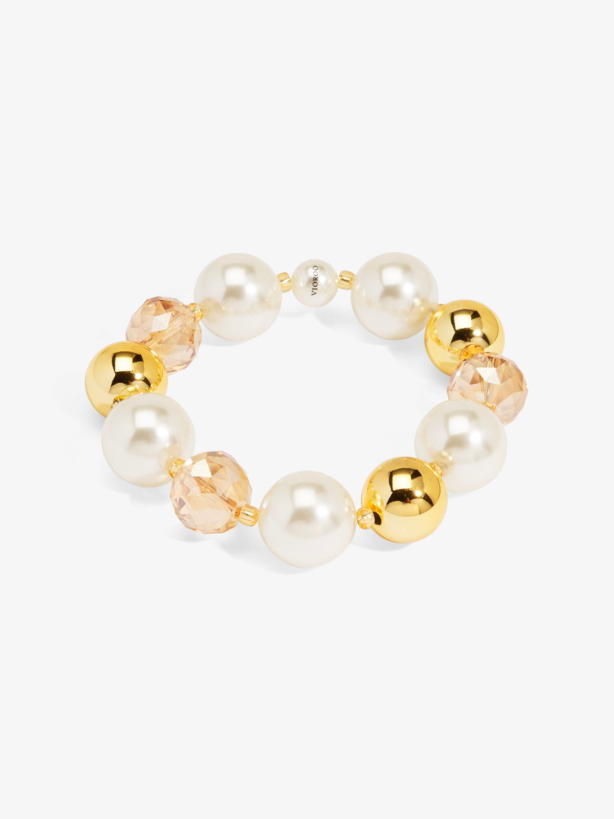 Disco Pearl Orb Stretch Bracelet