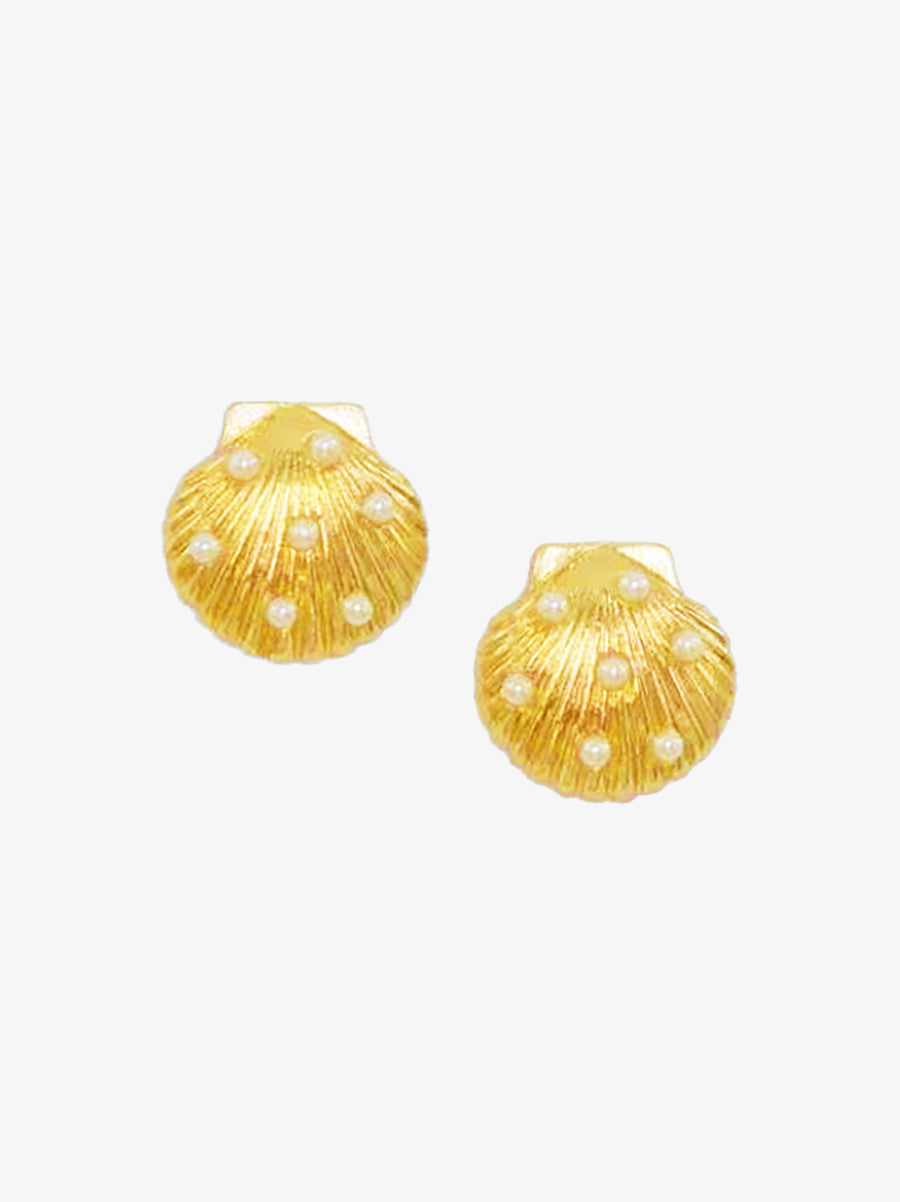 Pearly Shell Stud Earring