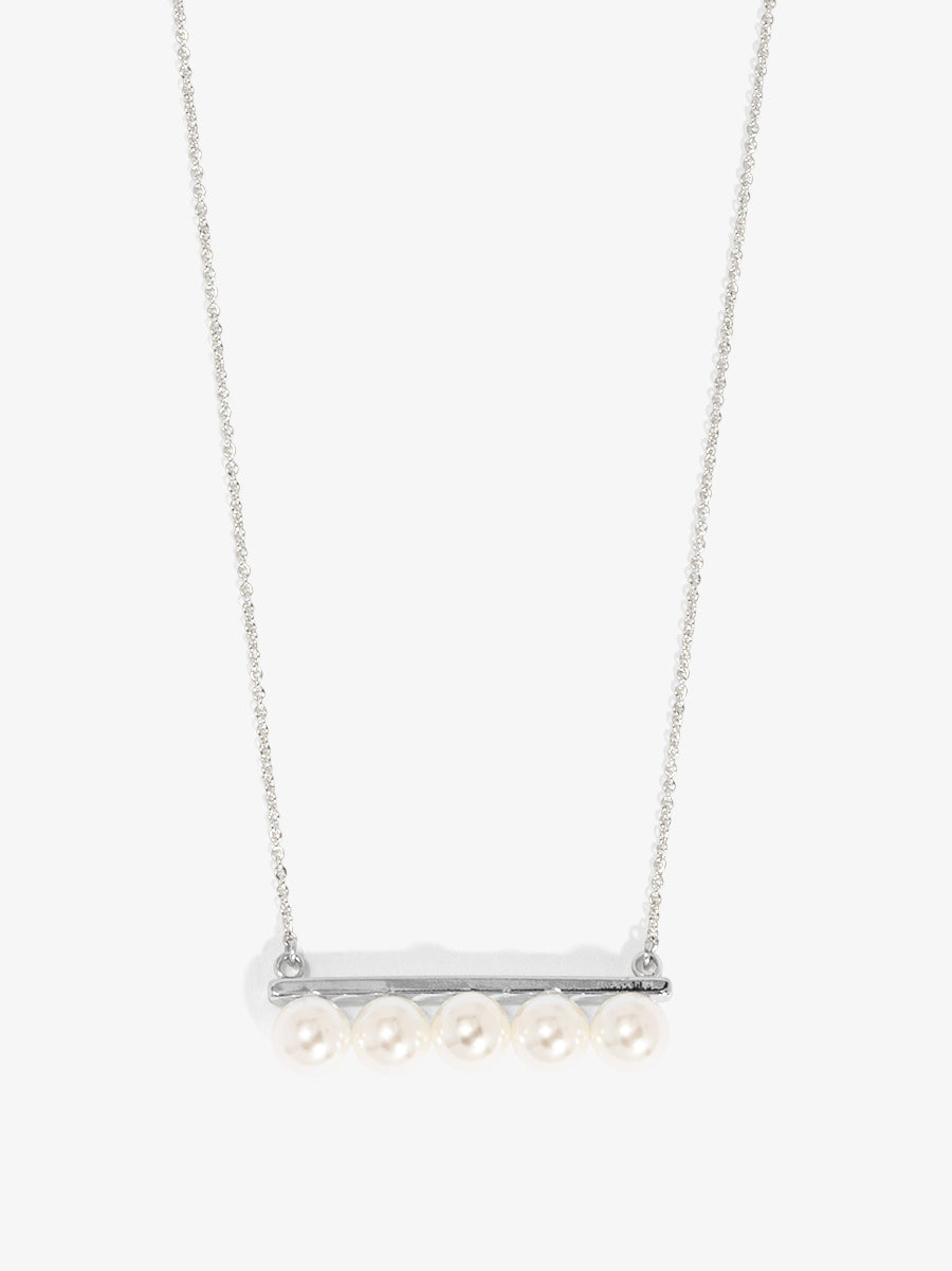 Pearl Bar Collar Necklace