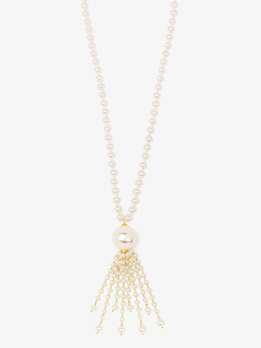 Pearl Tassle Long Necklace