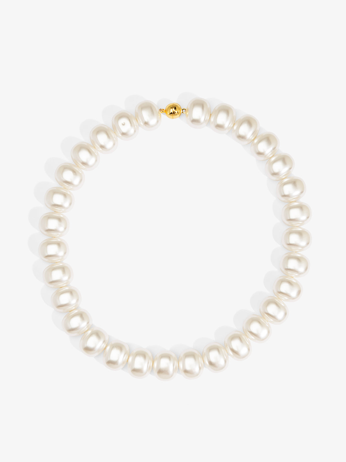 Pebble Pearl Magnet Short Necklace