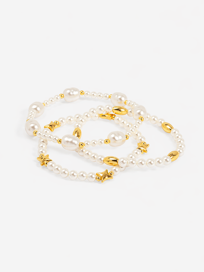 Starcrossed Pearl Bracelet Set (Set of 3)