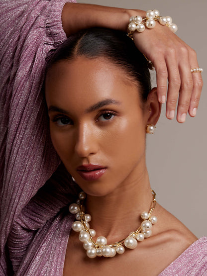 Pearl and Chain Bracelet