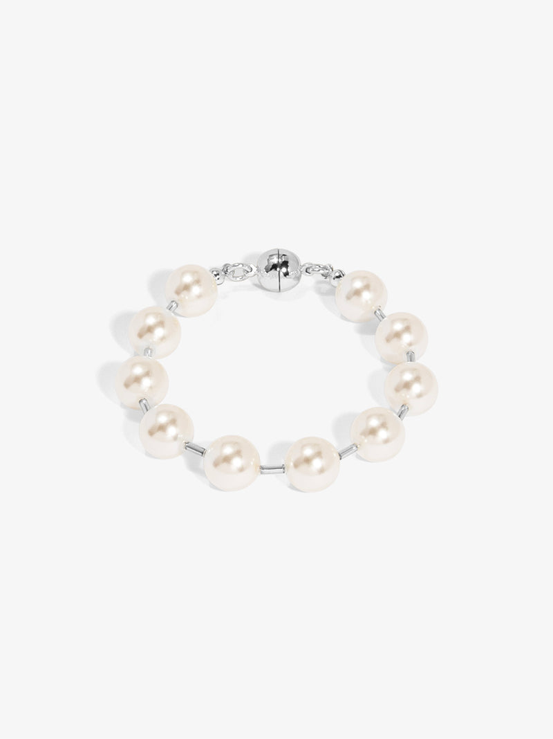 Pearl Beaded Bracelet with Tube Spacers