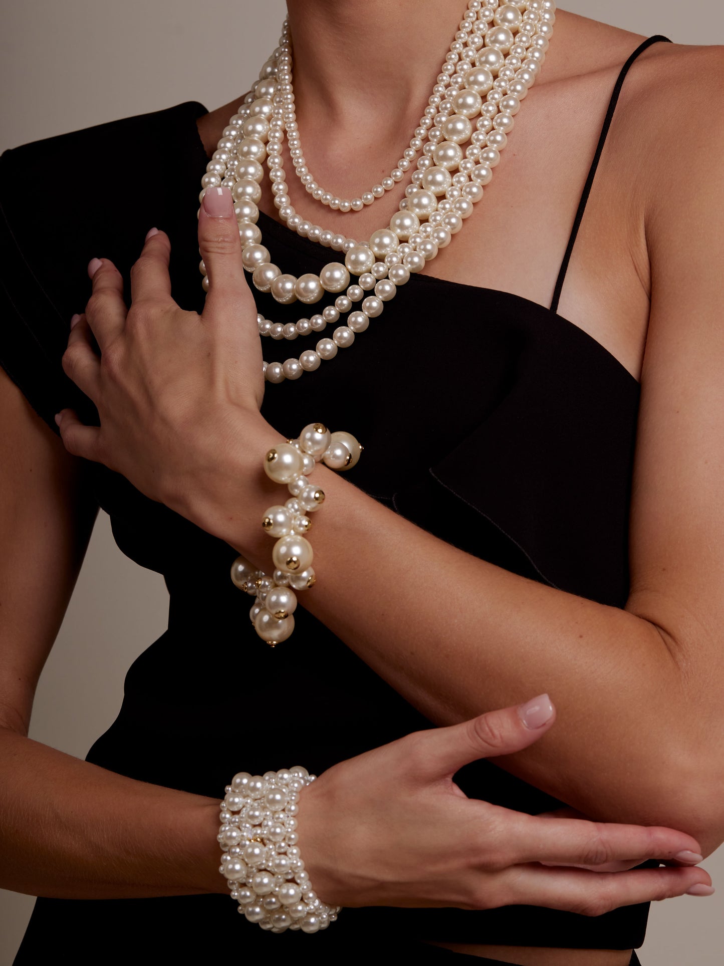 Stacked Pearl Stretch Bracelet