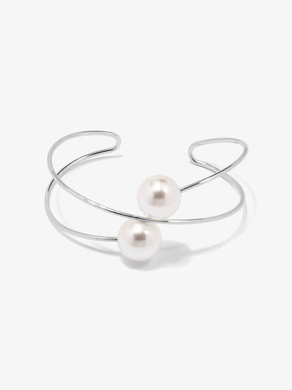 Two Pearls Cuff Bracelet
