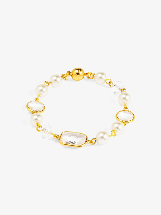 Prism Pearl Link Magnet Bracelet