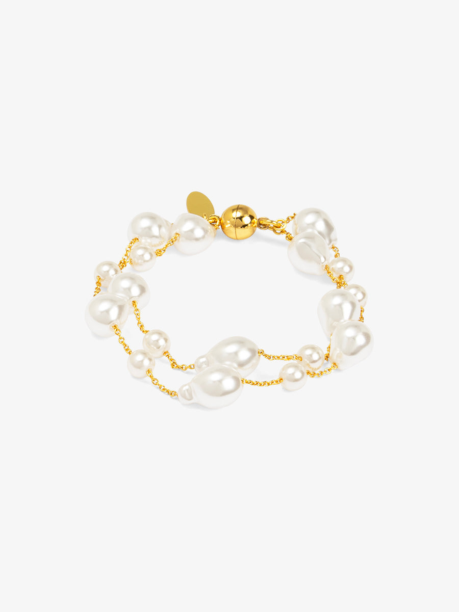 Baroque Duo Chain Magnet Bracelet