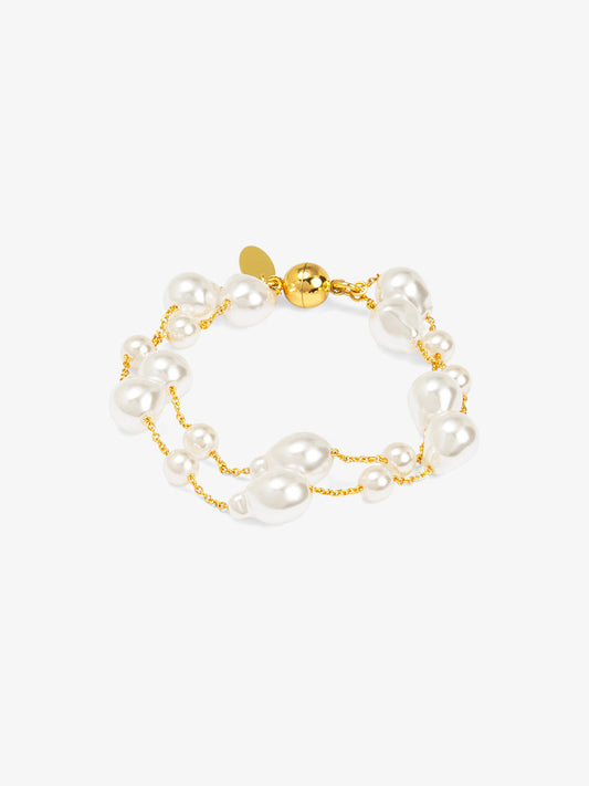 Baroque Duo Chain Magnet Bracelet