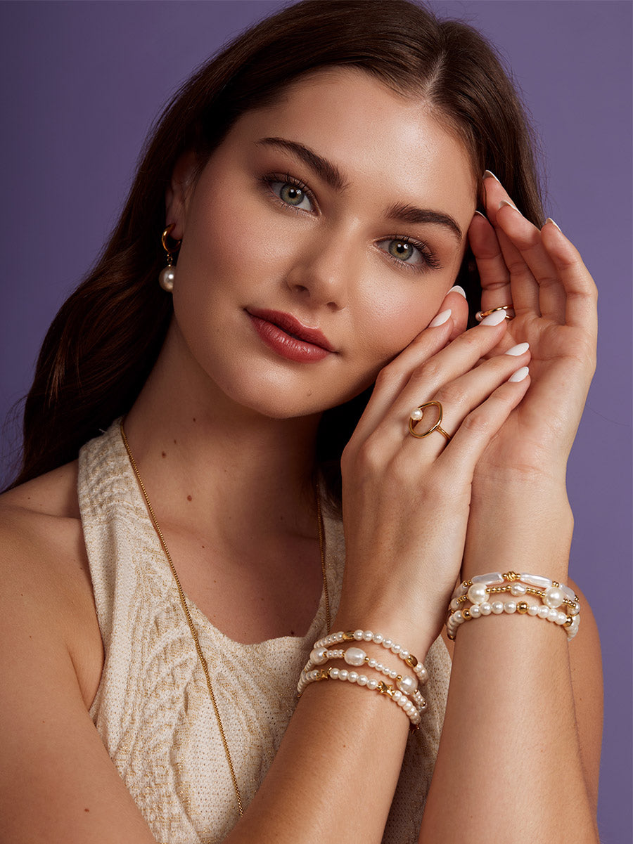 Starcrossed Pearl Bracelet Set (Set of 3)
