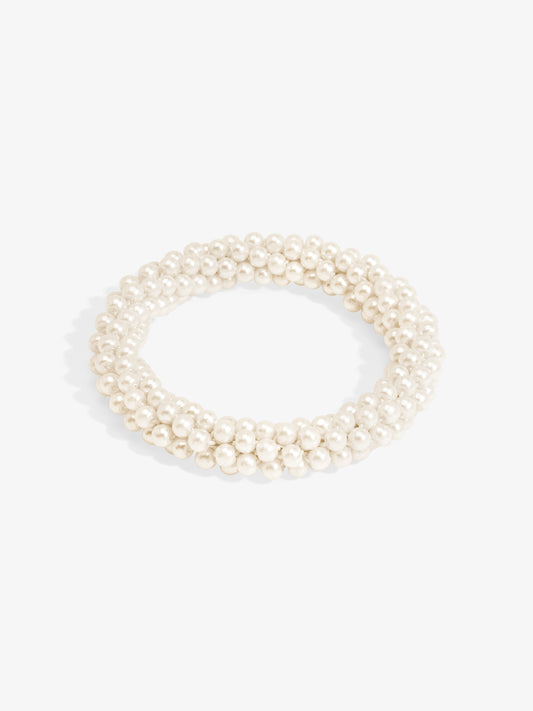 Braided Pearl Stretch Bracelet