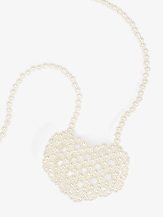 Heart Pearl Crossbody Bag