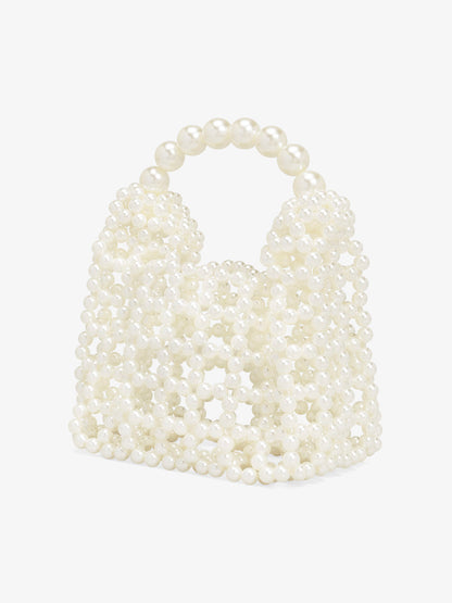 Sculptural Pearl Top Handle Bag