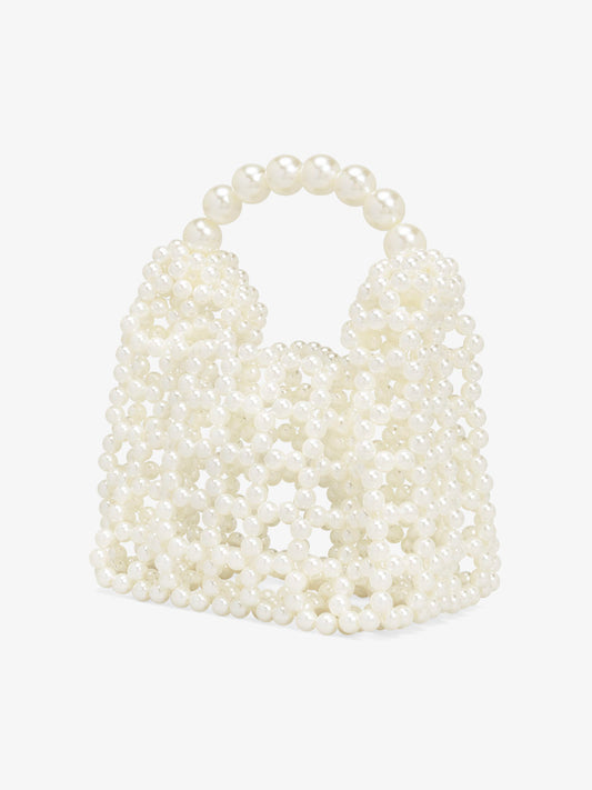 Sculptural Pearl Top Handle Bag