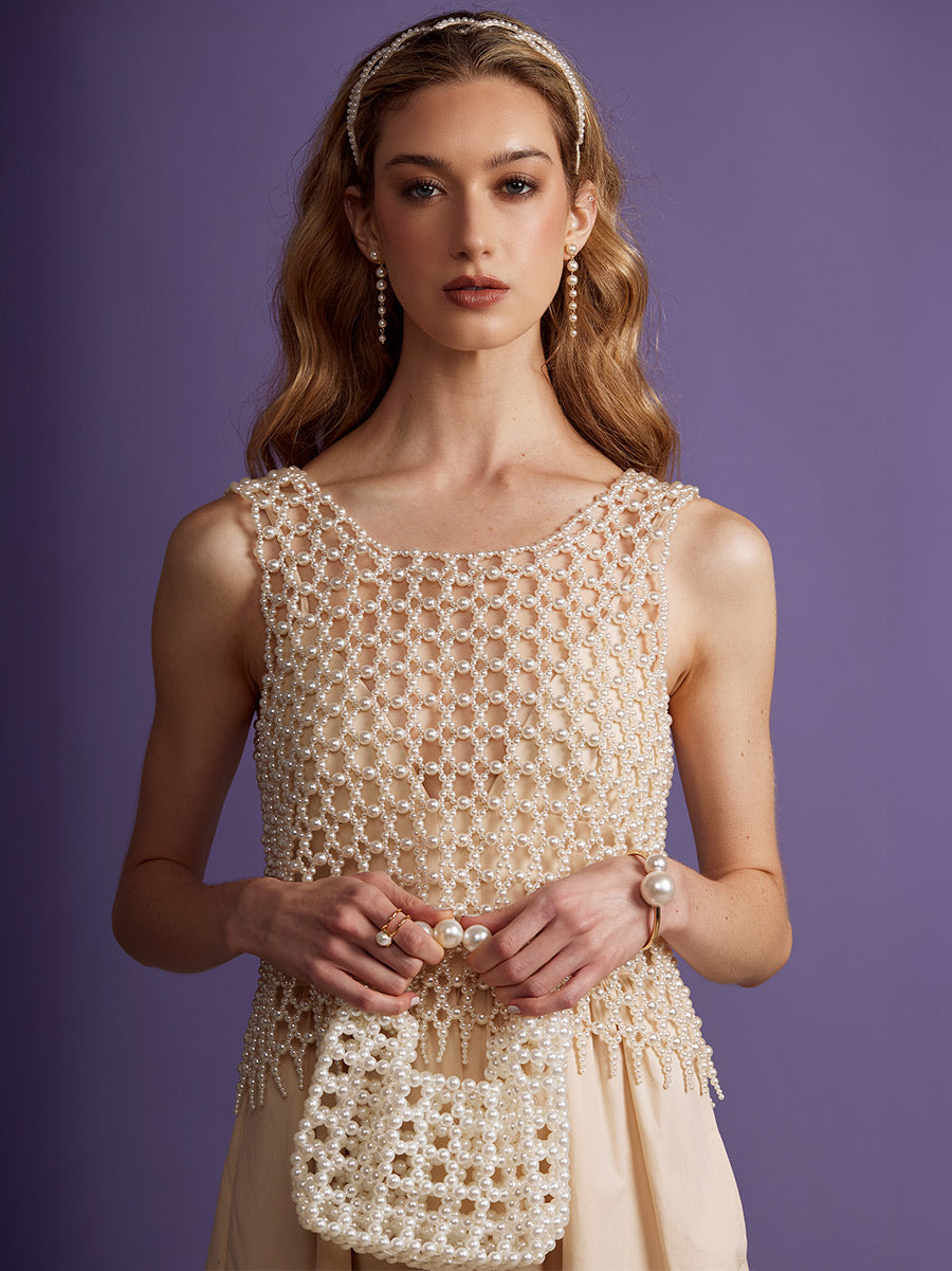 Lattice Pearl Vest