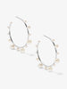 Decorative Pearl Hoop Earring