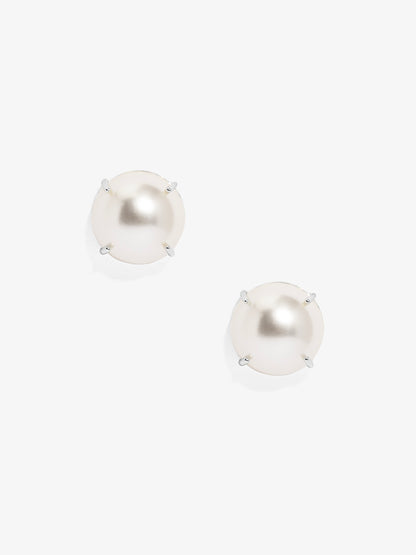 Pearl Stud Earring with Setting
