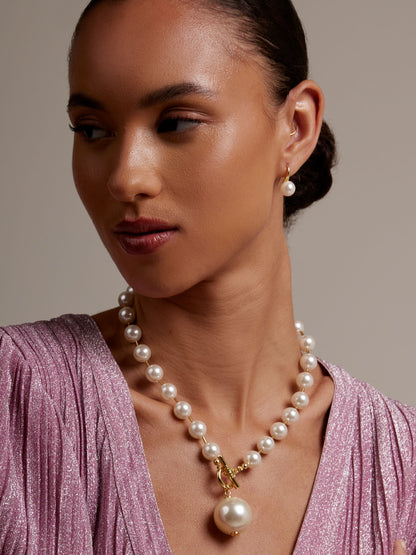 Classic Pearl Beaded Drop Earring