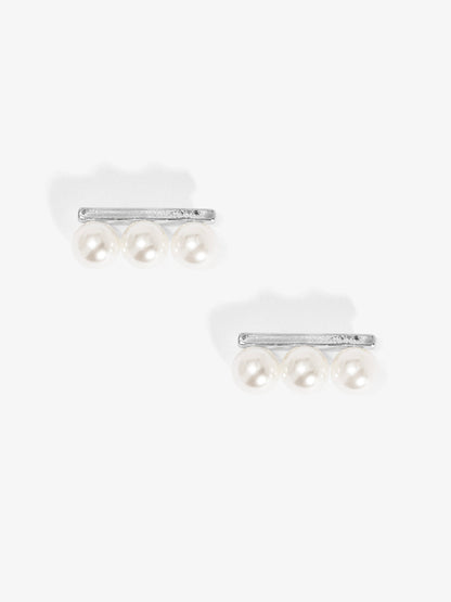 Pearl Bar Stud Earring