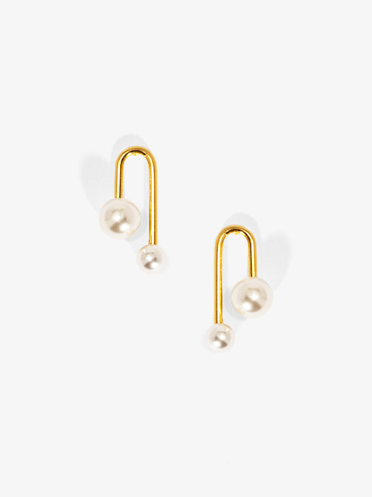 Asymmetrical Pearl Drop Earring