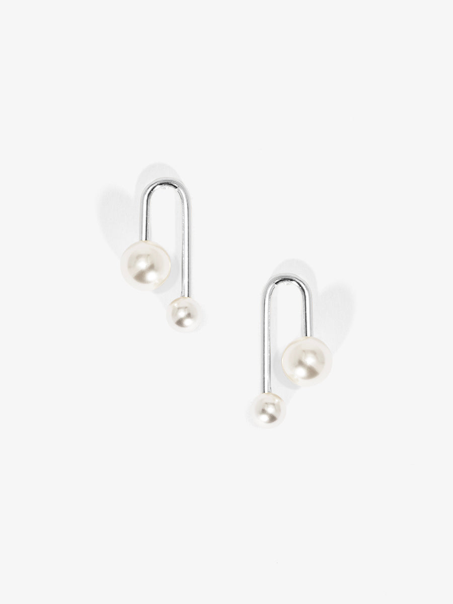 Asymmetrical Pearl Drop Earring