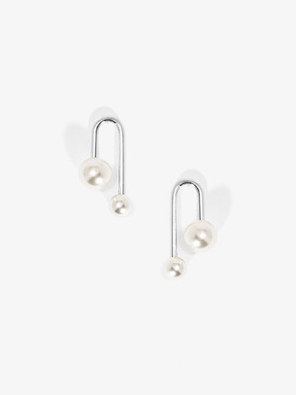 Asymmetrical Pearl Drop Earring