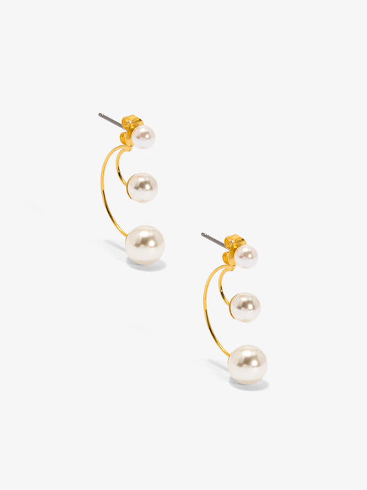 Pearl Trio Ear Jacket Earring