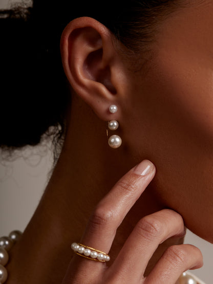 Pearl Trio Ear Jacket Earring