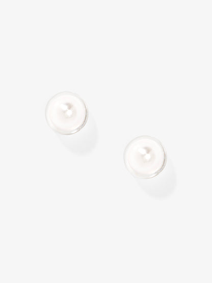 Lucite Covered Pearl Stud Earring