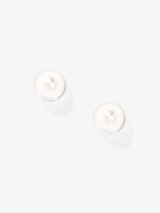 Lucite Covered Pearl Stud Earring
