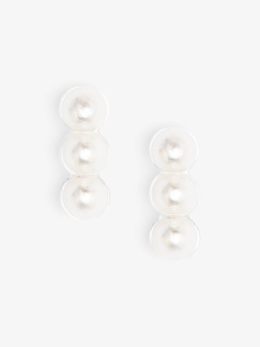 Lucite Covered Pearl Beaded Drop Earring