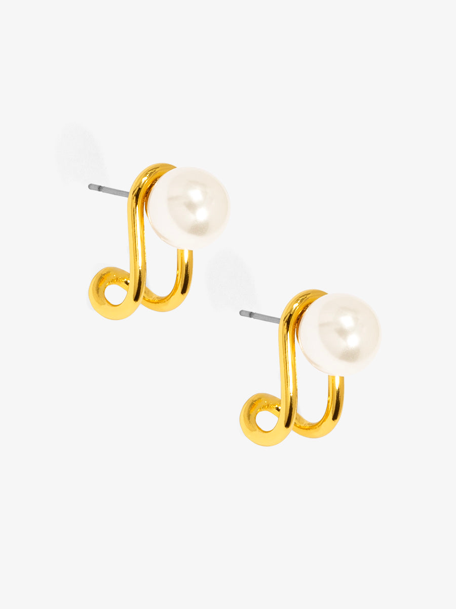 Pearl Loop Stud Earring