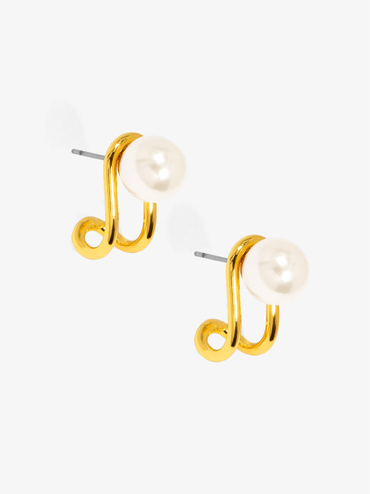 Pearl Loop Stud Earring