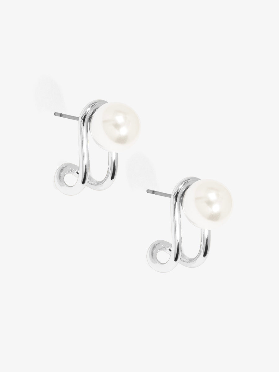 Pearl Loop Stud Earring