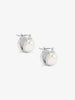 Double Side Half Pearl Hoop Earring