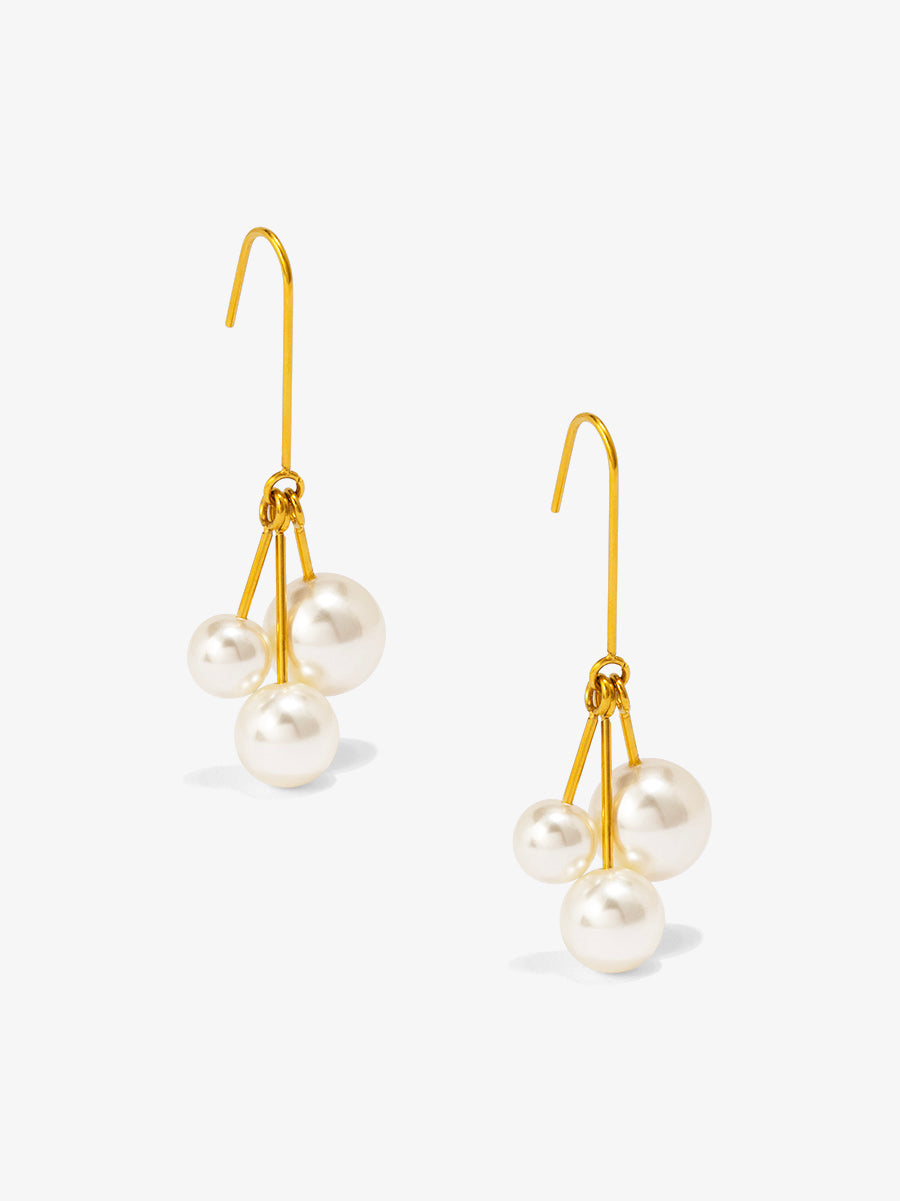 Pearl Cluster Drop Earring