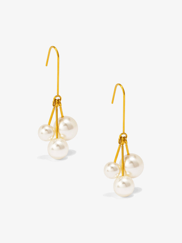 Pearl Cluster Drop Earring