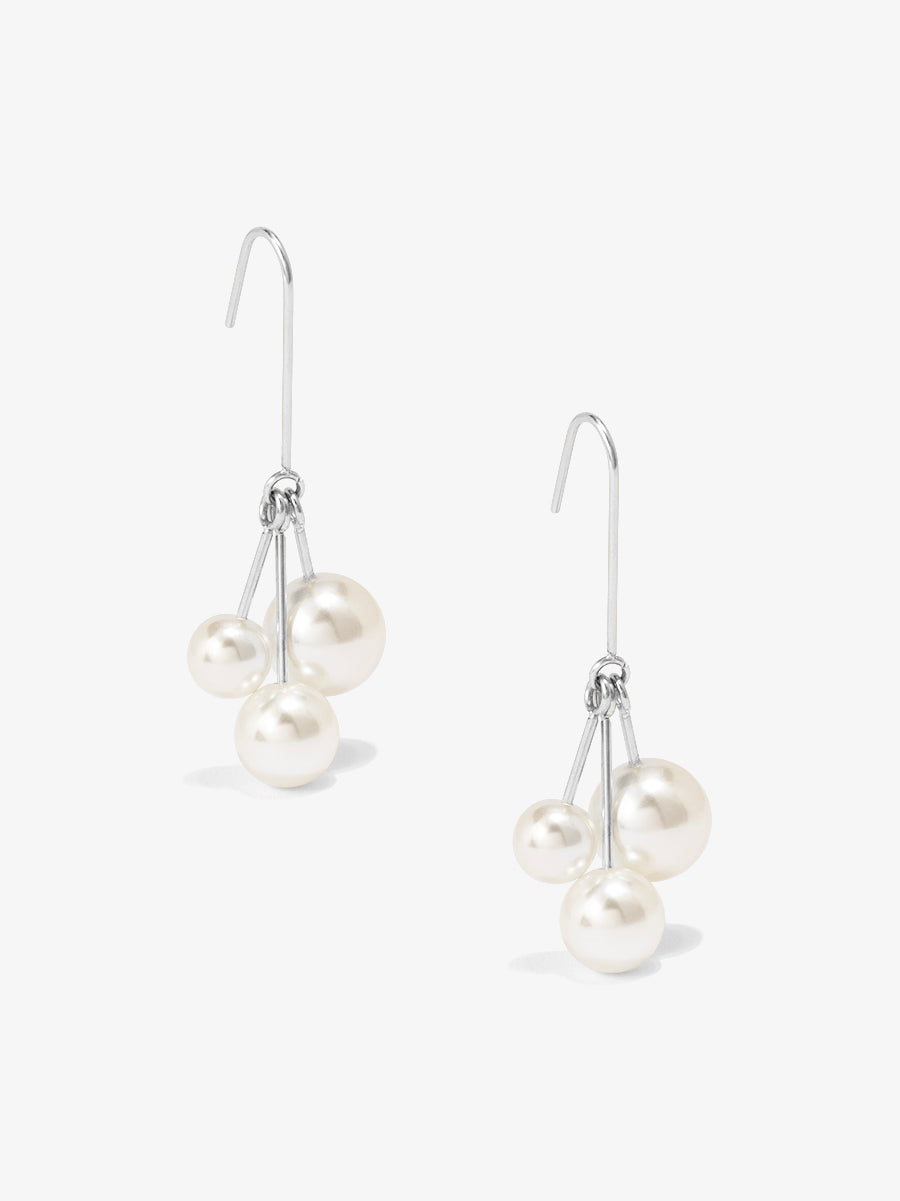 Pearl Cluster Drop Earring