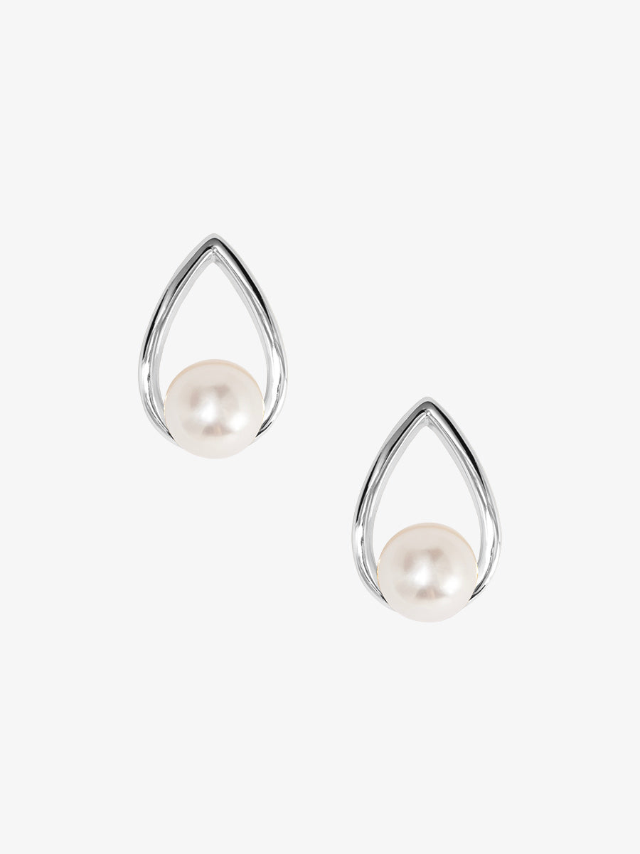 Teardrop Pearl Stud Earring