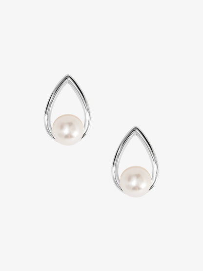 Teardrop Pearl Stud Earring