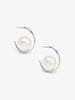 Open Orbit Pearl Hoop Earring