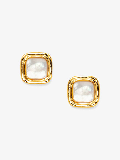 Sea Light Edge Mother Of Pearl Stud