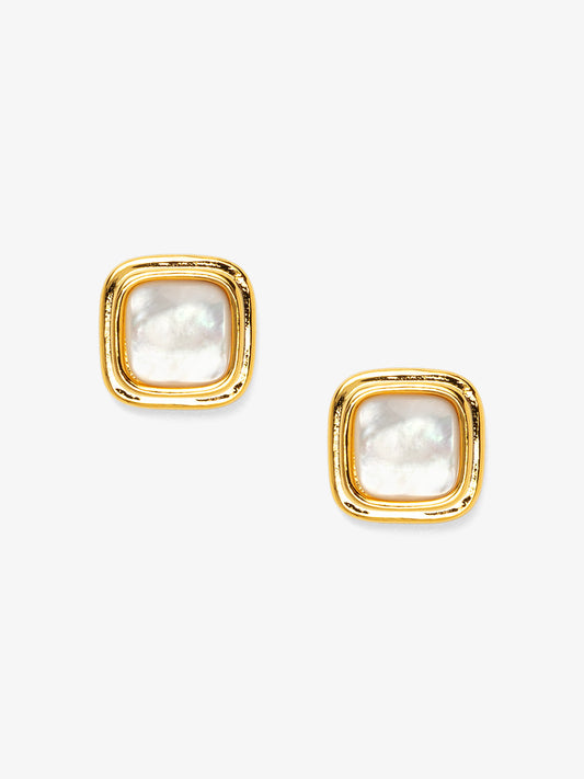 Sea Light Edge Mother Of Pearl Stud