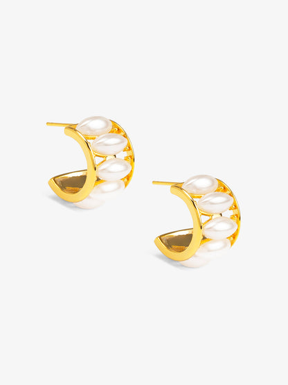 Sculpted Pearl Cuff Earring