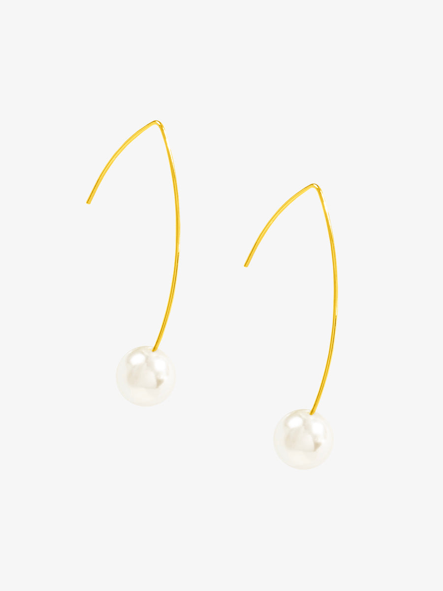 Threader Pearl Drop Earring