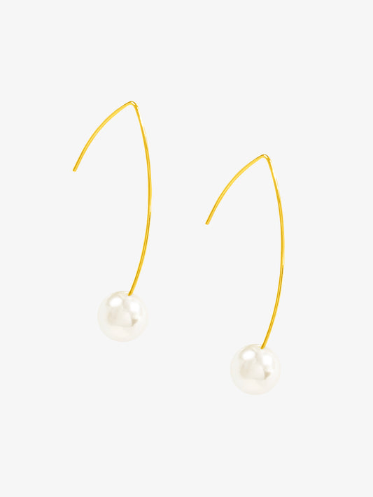 Threader Pearl Drop Earring
